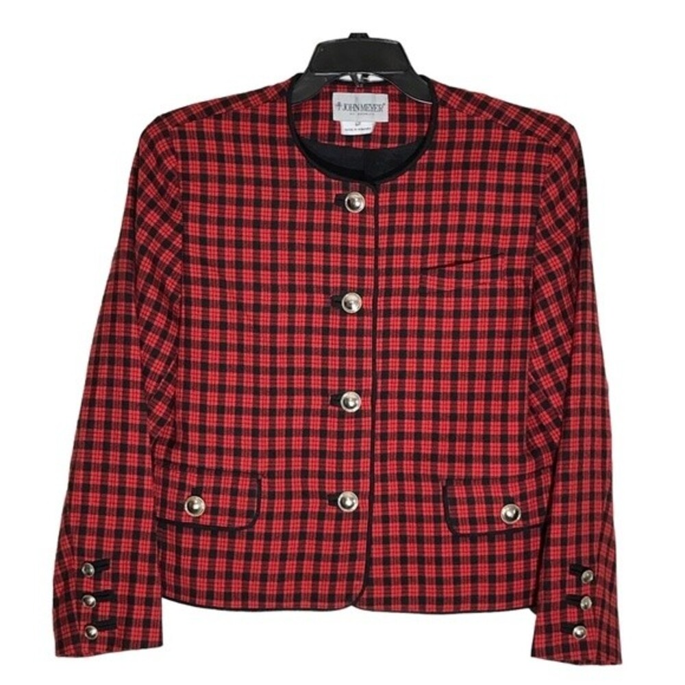 John Meyer of Norwich Vintage Plaid Blazer